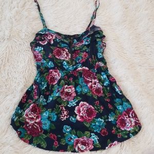 Floral Zipper Top